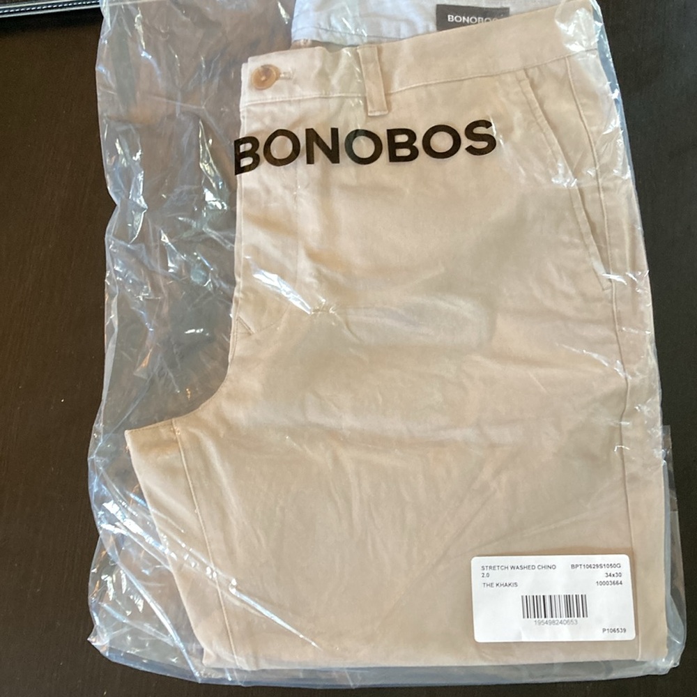 New never opened Bonobos "Chino 2.0" Slim 34x30, missed the return window